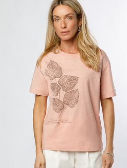 VILATTE / Футболка из фактурного полотна с авторским принтом