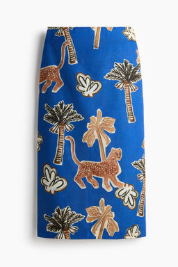 Falda midi estampada