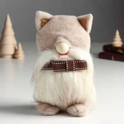 Кукла интерьерная Бежевый котик 6х8х21 см