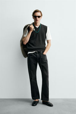 CHALECO PUNTO 100% LINO AARON LEVINE X ZARA / Chocolate