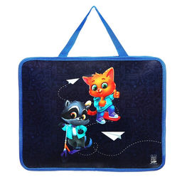 Папка с ручками пластик А4 75мм 330*260 ПМ-А4-26 ArtFox STUDY унив Зверята  фото 2