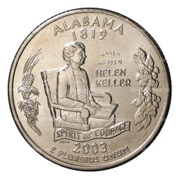 25 центов (1/4 доллара) 2003 года D США Штаты и территории  Алабама