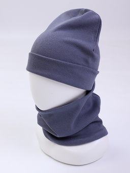 Серый комплект: шапка-труба для женщины (7330058)