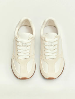 Кроссовки из натуральной кожи, W018/ivoor