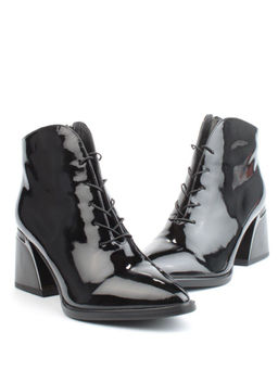 04-Z4229R-2 BLACK Ботильоны демисезонные женские (натуральная кожа, натуральная байка)