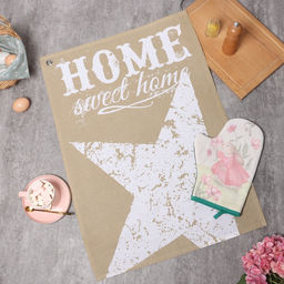 Набор кухонный Home: варежка 20?28 см, полотенце 35?60 см, вафля