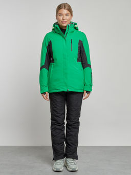 Горнолыжный костюм женский зимний зеленого цвета 03105Z - Chunmai фото 2