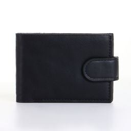 Портмоне мужское на кнопке, чёрное