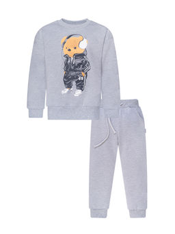 Костюм детский меланж тедди в наушниках 7045г (116, 60)