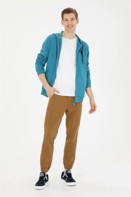 Мужские брюки из плотной ткани светло-хаки