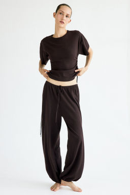 Fine-knit drawstring-detail top - H&m фото 4