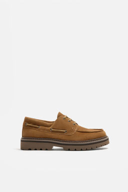LEATHER DECK SHOES - Zara фото 2