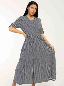 Платье женское, цвет черный белый - Барболета фото 4