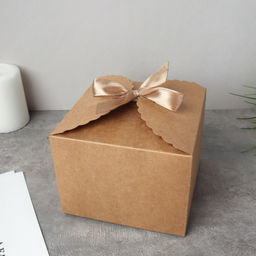 Коробка подарочная складная 12x12x9 см / 010-B /уп 12/300/крафт - Галеонтрейд фото 2