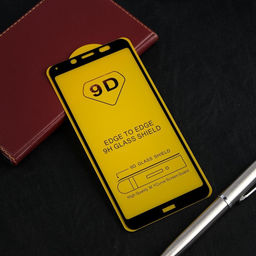 Защитное стекло 9D Luazon для Xiaomi Redmi 7a, полный клей, 0.33 мм, 9Н, чёрное - Luazon home фото 2