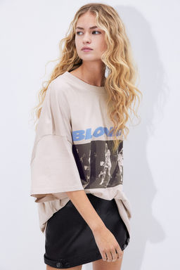 Camiseta oversize con motivo estampado - H&m фото 3