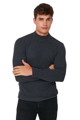 TRENDYOL MAN Ekru Slim Fit Pamuklu Yar?m Bal?kc? Yaka Fitilli Orgu Kazak TMNAW21KZ0568 - Trendyolmilla фото 33
