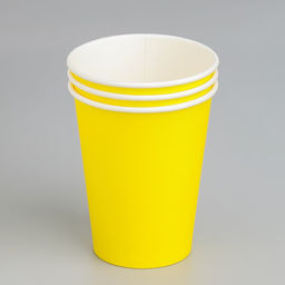 Цена за 50 шт. Стакан бумажный Желтый 350 мл, диаметр 90 мм - Simaland фото 3