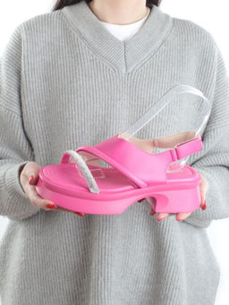 08-PEQ210-3 PINK Босоножки женские (натуральная кожа)