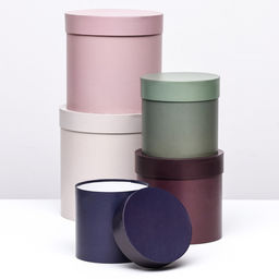 Набор круглых коробок №87, 5 в 1 Forest 23 х 23 х 23 - 13,5 х 13,5 х 13,5 см - Simaland фото 2