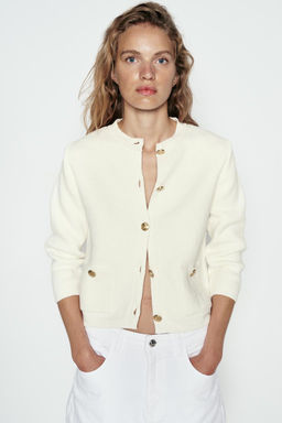 PLAIN KNIT CARDIGAN - Zara фото 9