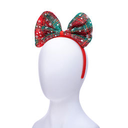 Ободок карнавальный "Бантики новогодние" в пакете