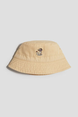 Gorro de pescador en algod?n con detalle bordado
