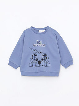 Bisiklet Yaka Uzun Kollu 101 Dalma?yal? Bask?l? Erkek Bebek Sweatshirt ve Pantolon 2li Tak?m - Waikiki фото 2