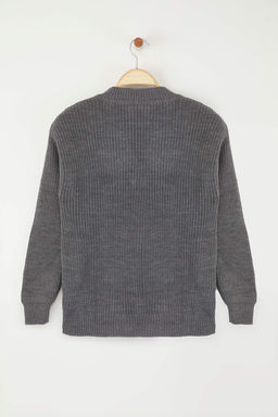 Bordo Ajurlu/Delikli V Yaka Triko Kazak TWOAW21KZ0690 - Trendyolmilla фото 21