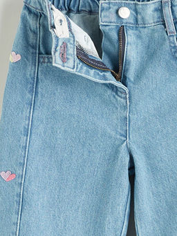 Beli Lastikli Nak??l? K?z ?ocuk Jean Pantolon