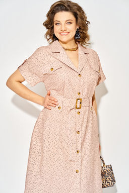 Платье Liliana 1521 кофе+горох