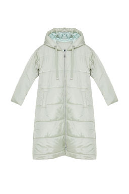 TRENDYOLMILLA Siyah Kapusonlu Su Itici Uzun Sisme Mont TWOAW24MO00136  фото 19