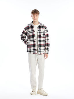 Regular Fit Uzun Kollu Ekose Erkek G?mlek Ceket