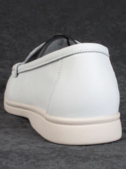 03-B417-1 WHITE Лоферы женские (натуральная кожа)