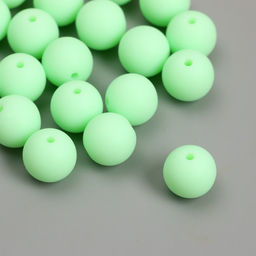 Бусины для творчества пластик Яблочный матовые d=1,2 см набор 20 гр