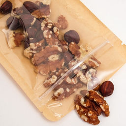 Цена за 50 шт. Пакет Zip-lock Крафт с прозрачной стенкой 10 Х 13 + 2 см