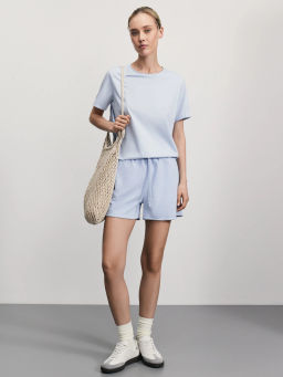 Хлопковая футболка прямого кроя / Zarina  фото 2