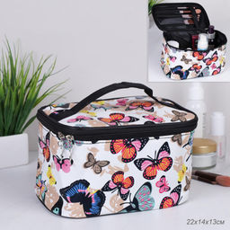 Косметичка 22х14х13 см / IU-27 /уп 100/белая бабочка - ГалеонТрейд фото 4