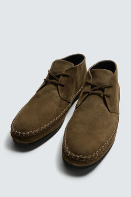 ZAPATO PIEL SUELA VIBRAM® AARON LEVINE X ZARA / Bronce  фото 5