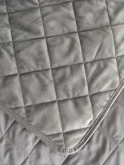 Покрывало велюр 260x260 серый велюр - Lucky фото 3