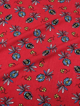 Штапель Ямина цв.красный, ш.1.45м, вискоза-100%, 100гр/м.кв - Купава фото 7