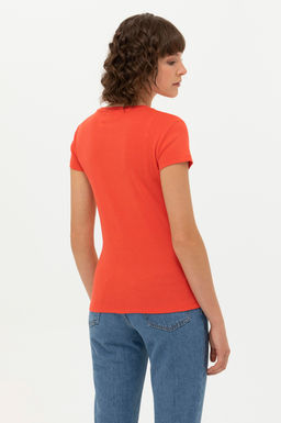 U. S. Polo Assn Женская красная футболка с круглым вырезом - U.s. polo assn фото 5