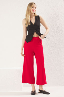 TRENDYOLMILLA K?rm?z? Culotte Kal?p Genis Paca Dokuma Pantolon TWOSS25PL00091 фото 2