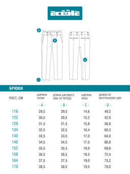 ACOOLA / Брюки детские для мальчиков Pavel pt reg1 синяя клетка  фото 7