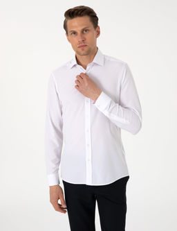 Beyaz Ekstra Slim Fit Uzun Kollu G_mlek