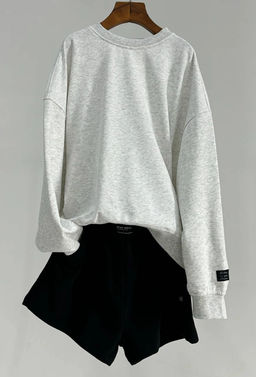 Свитшот для девочки 22-7633 св.серый - Mini maxi фото 2