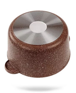 Кастрюля 4 литра, коричневая