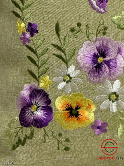 Наволочка с вышивкой из льна