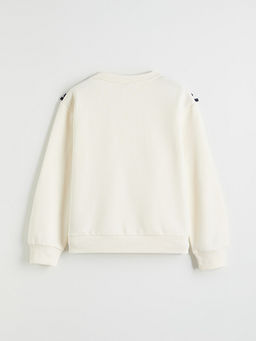 Fiyonk Detayl? Bisiklet Yaka K?z ?ocuk Sweatshirt