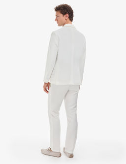 Ekru Slim Fit Keten Kar___ml_ Tak_m Elbise